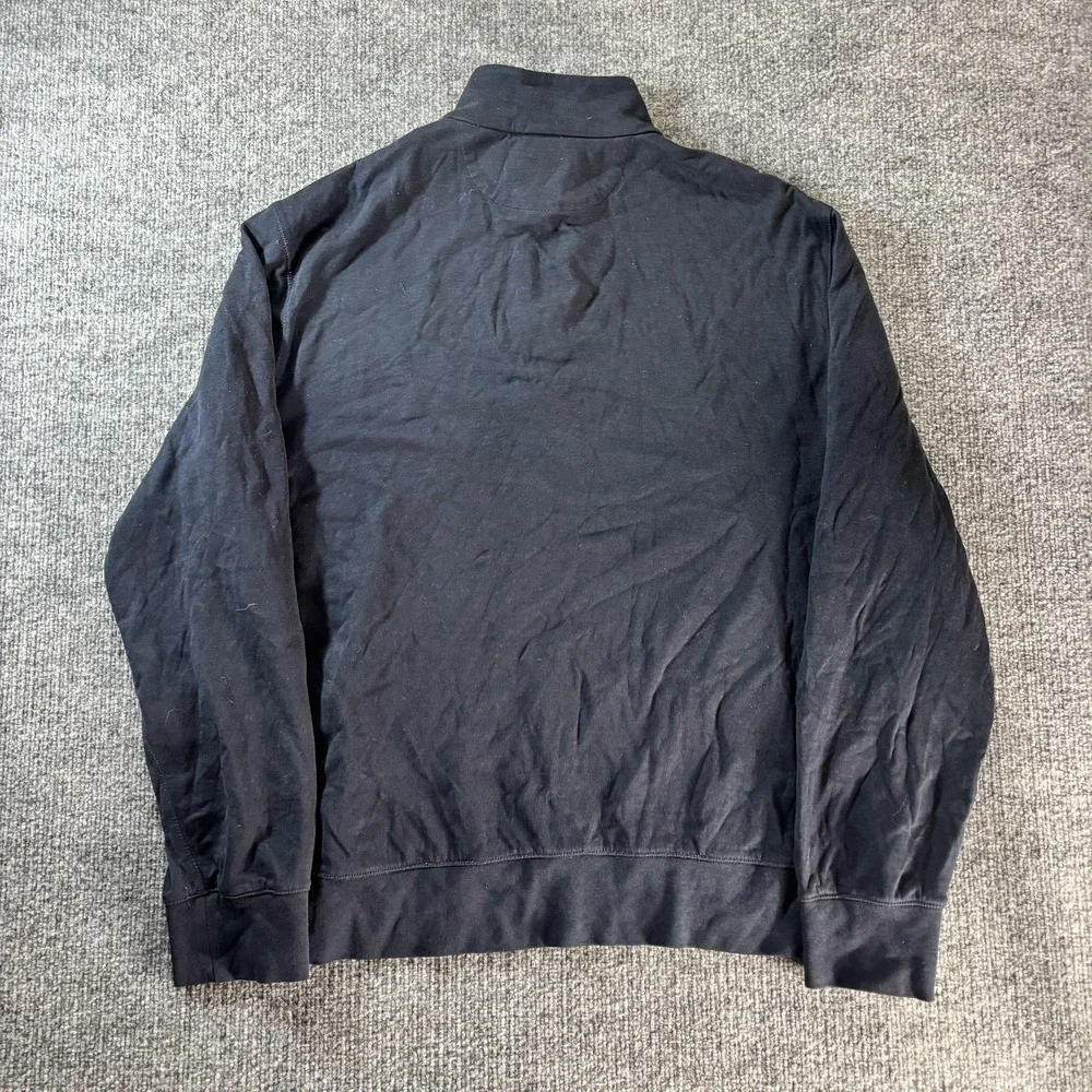 Polo Ralph Lauren Sweatshirt Mens Medium‎ Blue 1/4 Zip Mock Neck Pullover Logo